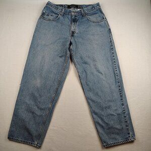 VTG Levis Silvertab Baggy Jeans Mens 34x30 Light Wash Blue Tapered Denim 90's Y2